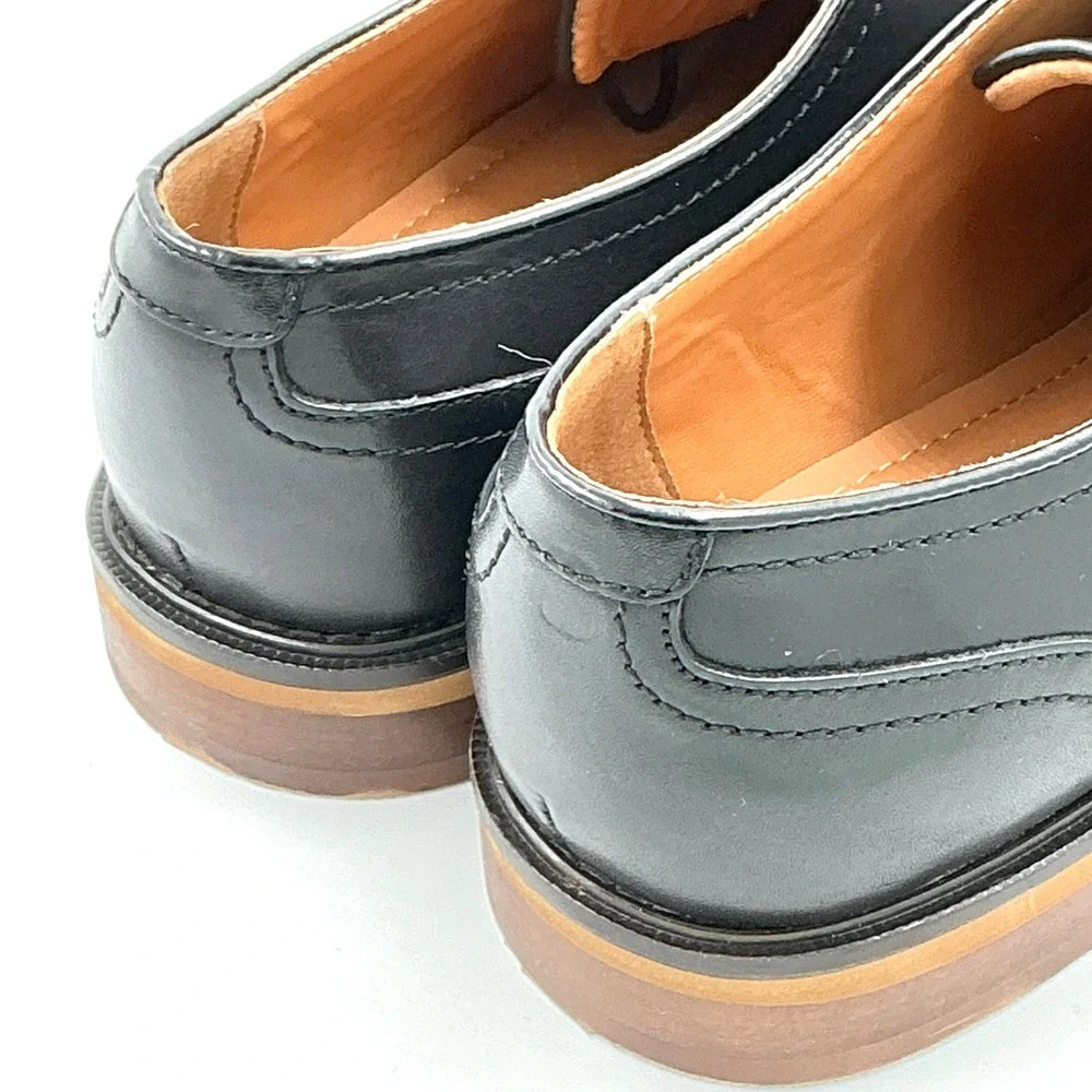 Nordstrom Rack Mens Size 11 Black Leather Cap Toe Derby Dress Shoes NEW Radian